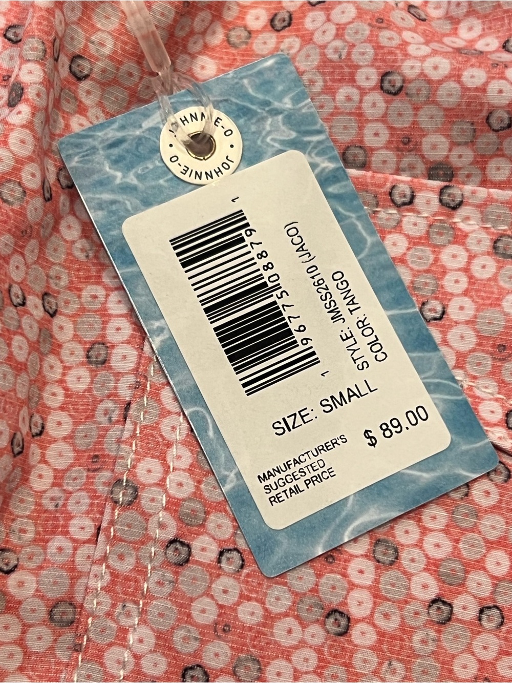 Men’s Johnnie-O Light Pink and Gray Jaco Swim Trunks Size Small “Tango” Print - Picture 5 of 16